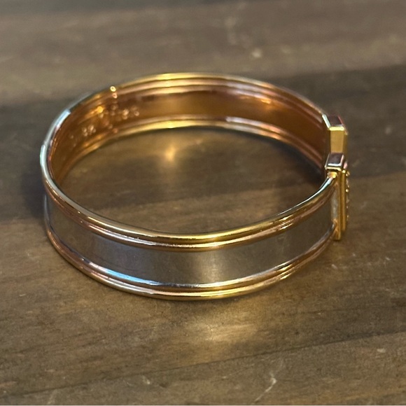 The Bradford Exchange 24K plated two tone Live, Love, Laugh cuff bracelet - Picture 5 of 9